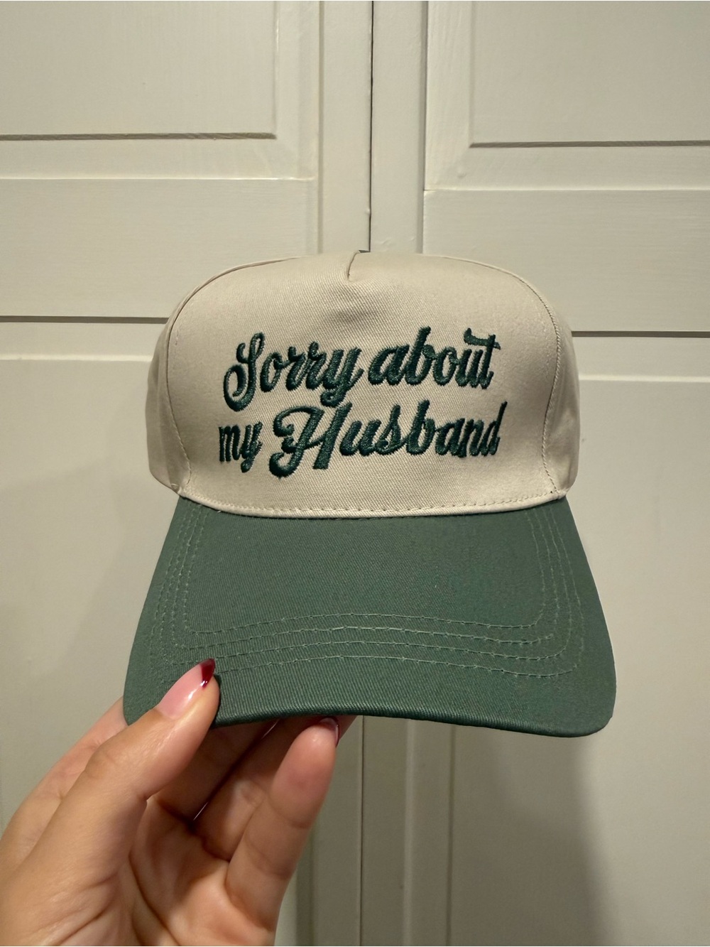 Sorry about my husband hat - new